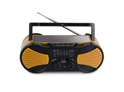 Rádio de manivela solar de 4000 mAh com lanterna multifuncional BESTVITE (laranja)