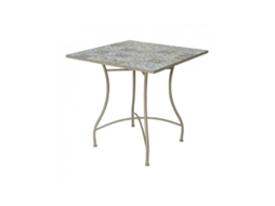 Mesa metalica/mosaico color: marron 78x78x77cm modelo bistro para exterior | Elektro3