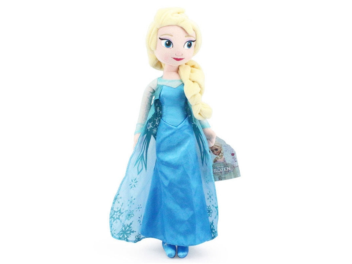 Princesa Anna e Elsa de Pelúcia Bonecas Fofas Almofadas Macias para Bebê  Roxo - Azul - 31Cm-50Cm