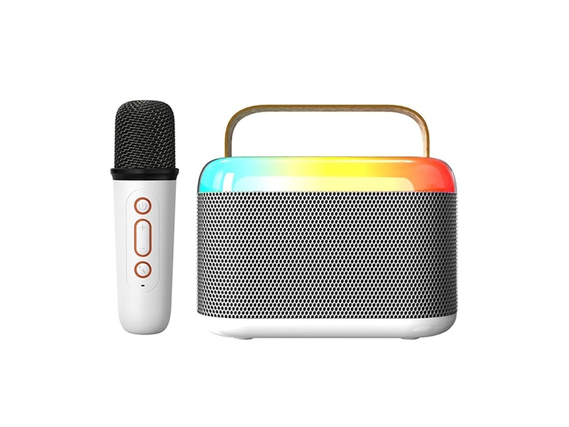 Mini Máquina De Karaokê Para Crianças E Adultos Alto Falante Bluetooth Portátil Com 1 Microfone Sem Fio E Luz Led Rgb Para Meninos E Menin Yizhood