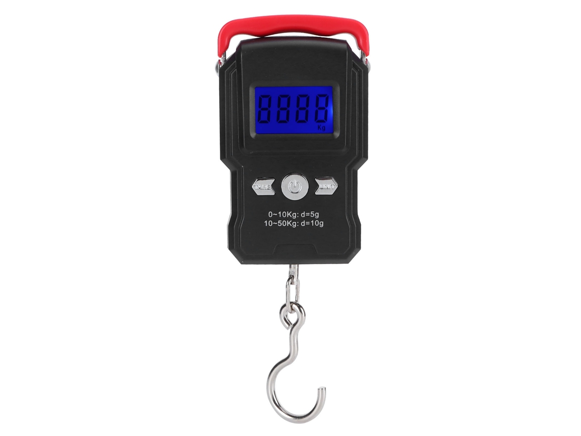 Balança eletrônica AQUAFORGE de 50 kg com visor LCD e gancho para pesca