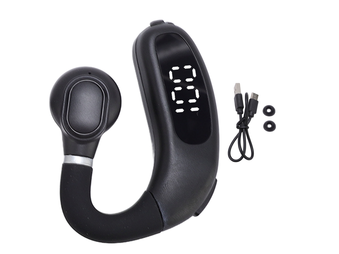 Fones Bluetooth LAXISCREED Display Digital Redução Ruído Preto