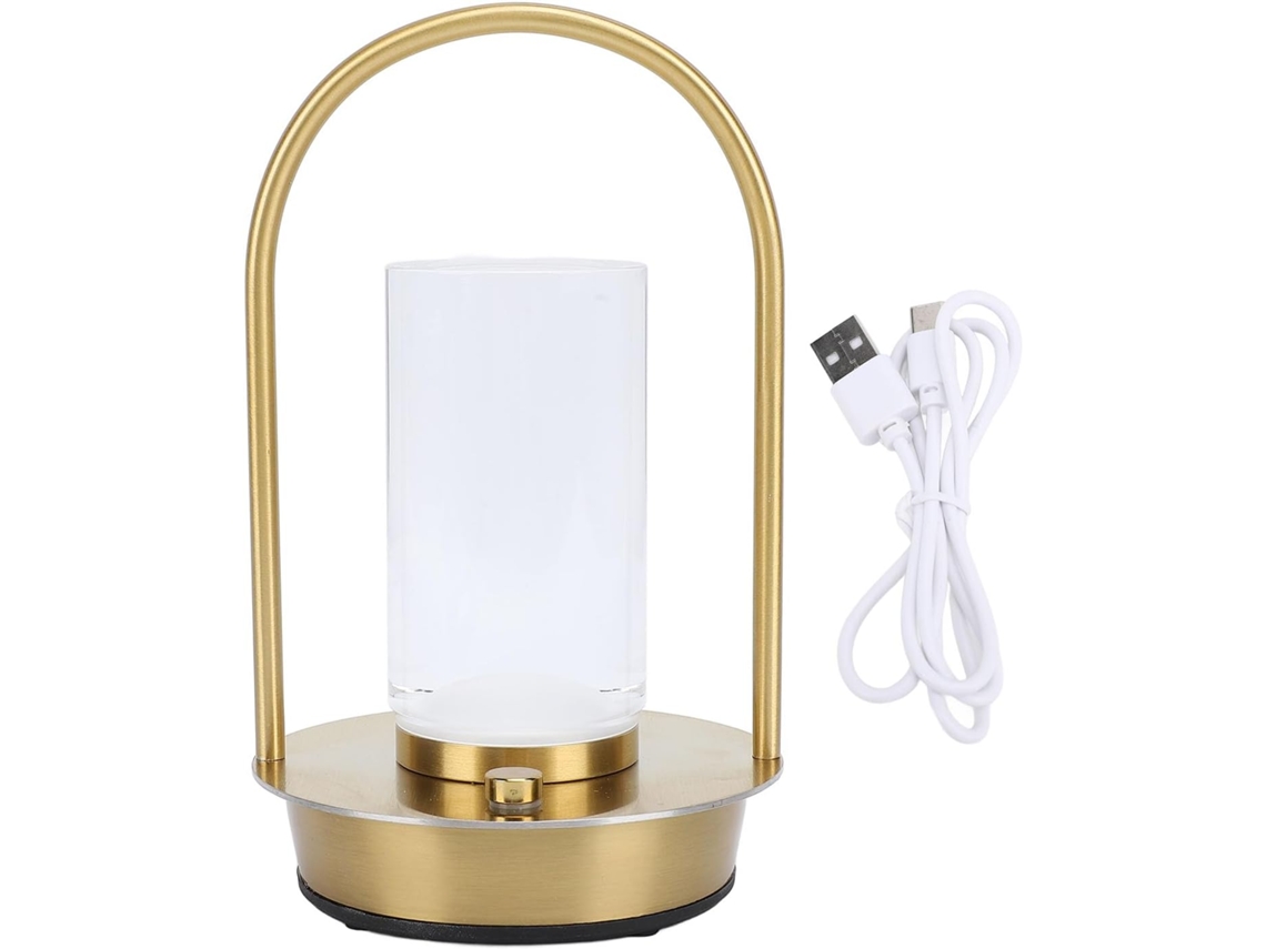 Luminária de mesa moderna, semi-fibra, metálica, com controle por toque, 3 núcleos, LED, 2000mAh, ideal para cabeceira.