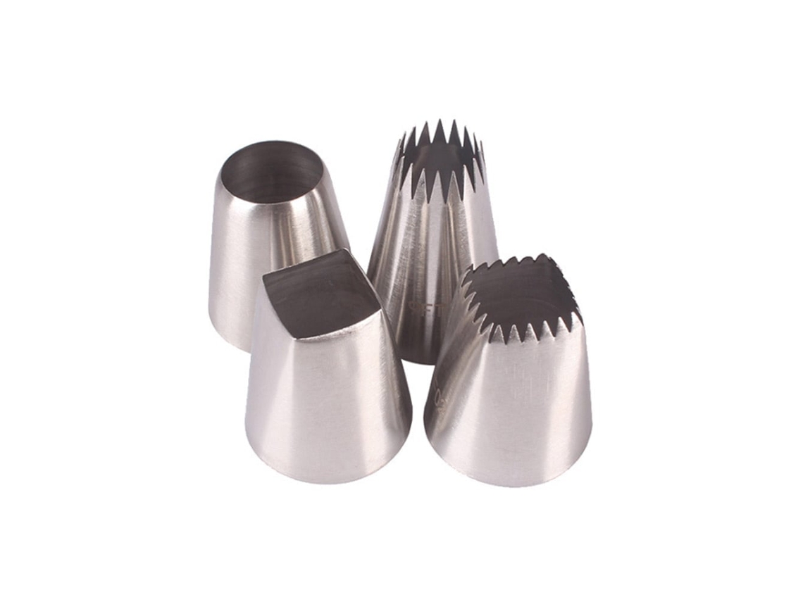 Conjunto Bicos Decoração Bolo LAXISCREED Aço Inox 4pcs