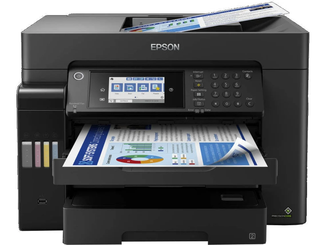 Impressora Cores EPSON EcoTank ET-16650 (Multifunções - Jato de Tinta - Wi-Fi)