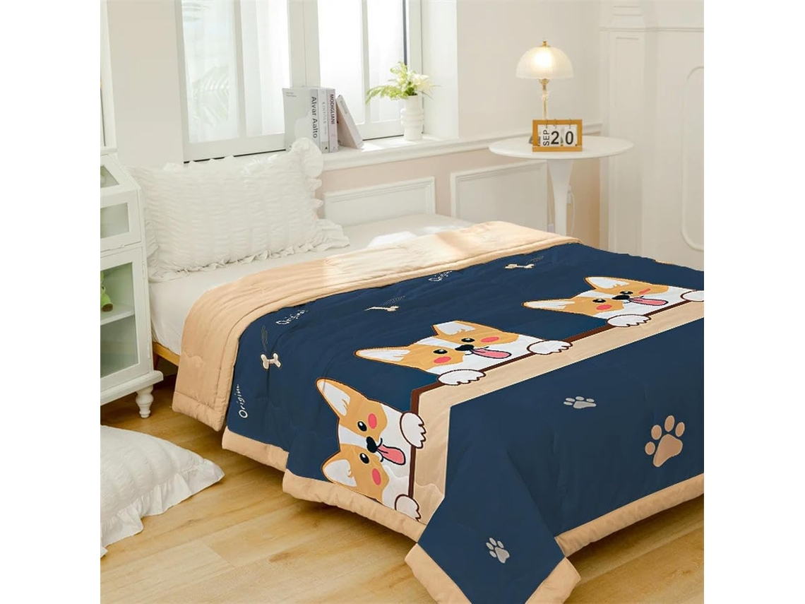 Edredom de Verão Bduck Fino e Macio para Ar Condicionado Ideal Todas as Estações Cobertor Cama Solteiro 150, M