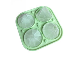 Formas De Gelo Em Formato De Diamante Com Tampa, De Silicone, Empilháveis, Ideais Para Uísque E Cocktails. Verde Hexinyigjly