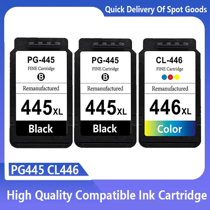 2 Preto 2 Cor Pg 445 Cl 446 Para Canon Pixma Mx494 Mg2440 Mg2540 Mg2940 Ip2840 Mg2545 Ts3140 Mg3040 Tr4540