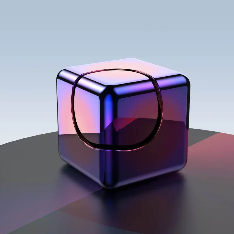 Cubo Antiestresse (colorido) Com Giroscópio De Metal Para Aliviar A Ansiedade.