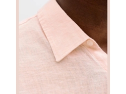 Camisa Jack Jones Lawrence Linho Manga Longa Rosa