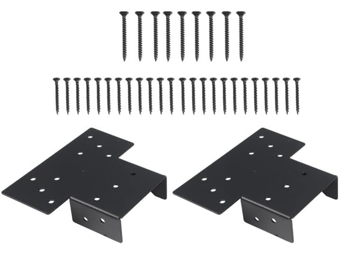 Conjunto De 4 Suportes Em T Ajustáveis E Robustos Para Pérgola