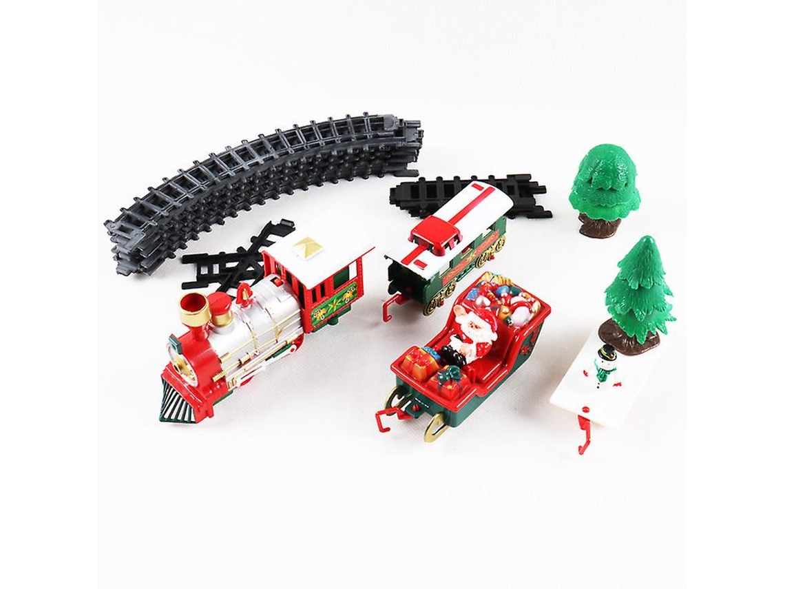 Comboio Elétrico De Natal Com Locomotiva E Vagões