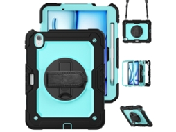 Capa Para Ipad Air 11 2026/2025/2024 11 Polegadas À Prova De Choque,com Suporte E Alça De Ombroazul Claro + Preto