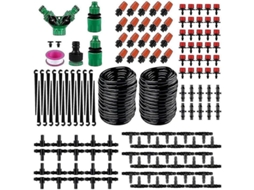 Kit de Irrigação por Gotejamento Micro 20m/65ft com Timer Automático Ajustável