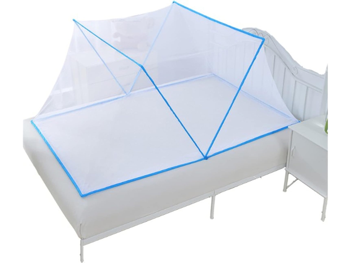 Mosquiteiro Dobrável e Portátil para Cama, Ideal para Viagens, Camping e Uso com Porta Única. Modelo Universal Dossel Grande para Cama BRILVIBERA