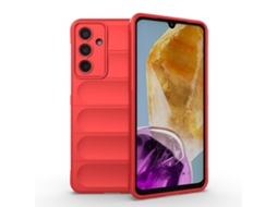 Capa Halinuia Para Samsung Galaxy M55 5g Magic Shield Tpu Flanela Vermelha (proteção Integral, Interior Em Flanela)