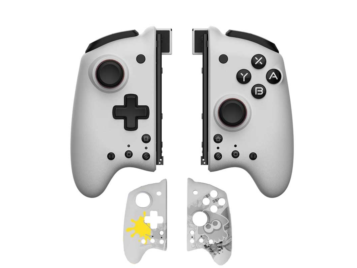 Controle M6 Gemini, Gamepad Esquerdo E Direito Com Vibração, Compatível Com Switch Oled, Cor Branca. Aeuzwr