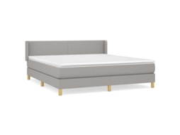 Box Spring Bed, Box Spring Beds Vidaxl Cinzeto Tecido (180 X 200 Cm)