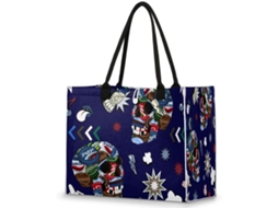 Bolsa Tropicallife com estampa de vaca e girafa, 42x17x33 cm