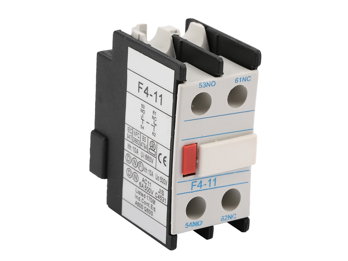 Bloco de contato auxiliar Ladn11 contator CA F4 11 com 1 contato NA/NF