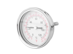 Termômetro Bimetálico De Alta Temperatura Cryfokt Para Grelha, Churrasco E Forno, 62mm, Mostrador Analógico