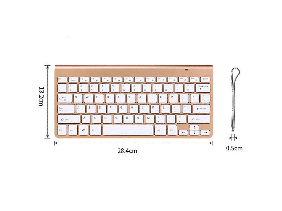 Teclado | Mini Teclado Sem Fio 108-2.4g - Conjunto De E Mouse Local Gold -aquaforge