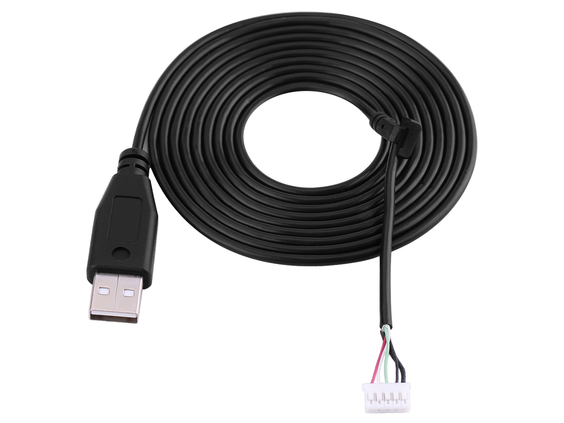 Cabo De Mouse Usb Para Substituição Do Razer Abyssus 2014, Cor Preto Luz Dourada