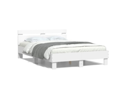 Bed Frame, Bed Frames Vidaxl Branco Madeira Processada (120 X 190 Cm)