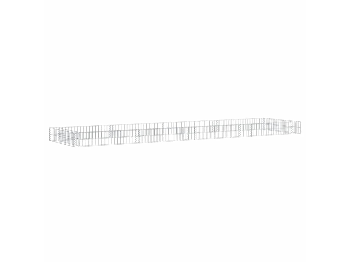 Vidaxl Canteiro Elevado/cesto Gabião 400x100x20 Cm Aço Galvanizado