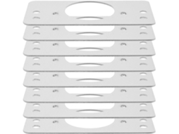 Placas De Reforço Para Portas, 8 Peças, 3,54 X 1,85 Polegadas, Proteção Em Aço Inoxidável