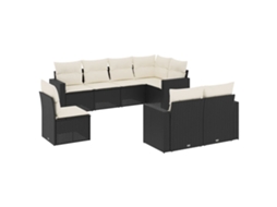 Garden Sofa Set, Garden Sofa Sets Vidaxl Preto Rattan / Vime (n/a)