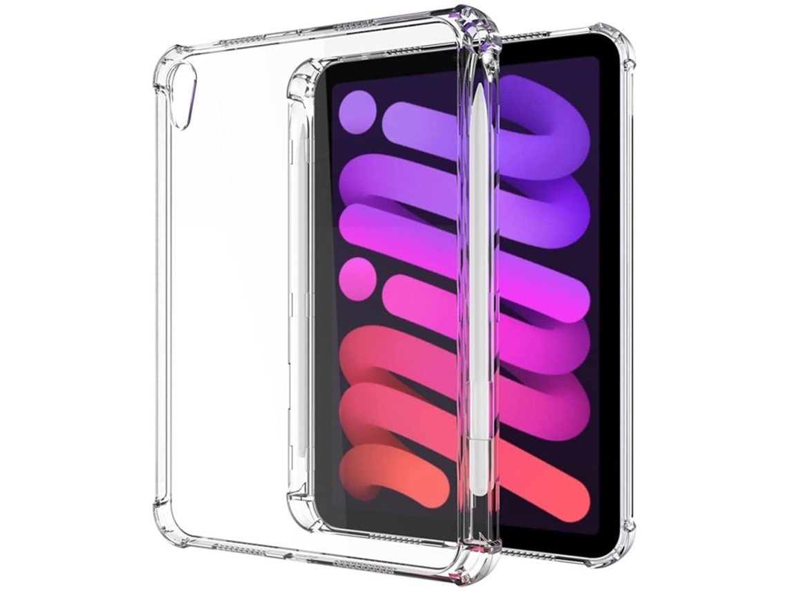 Capa Transparente De Tpu Para Ipad Mini 6 2021 Com Porta-caneta