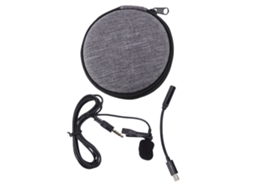 Microfone Lavalier com Redução de Ruído EOOCOO, Intra auricular
