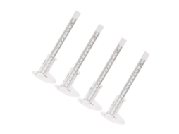 Paquímetro Vernier Mecânico De Plástico 150 Mm, Conjunto 4 Peças, 0,5