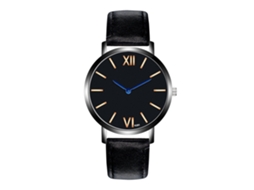 Reloj De Pulsera Hombre Zhoulianfa Dial Oro Rosa Cuarzo Correa Pu Negro