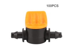100 Peças Conector Reto 2 Vias Válvula Mangueira Pvc 4/7 para Irrigação Jardim