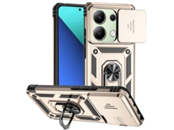 Compre Capa Para Xiaomi Redmi Note 13 Pro 4g / Poco M6 Pro 4g Com Lente De Proteção Aprimorada E Suporte De Pc Tpu Dourado