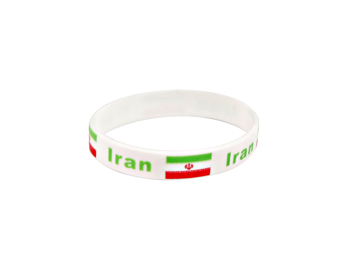 Pulseira Silicone Bracelete Bandeira Nacional Copa Mundo Irã