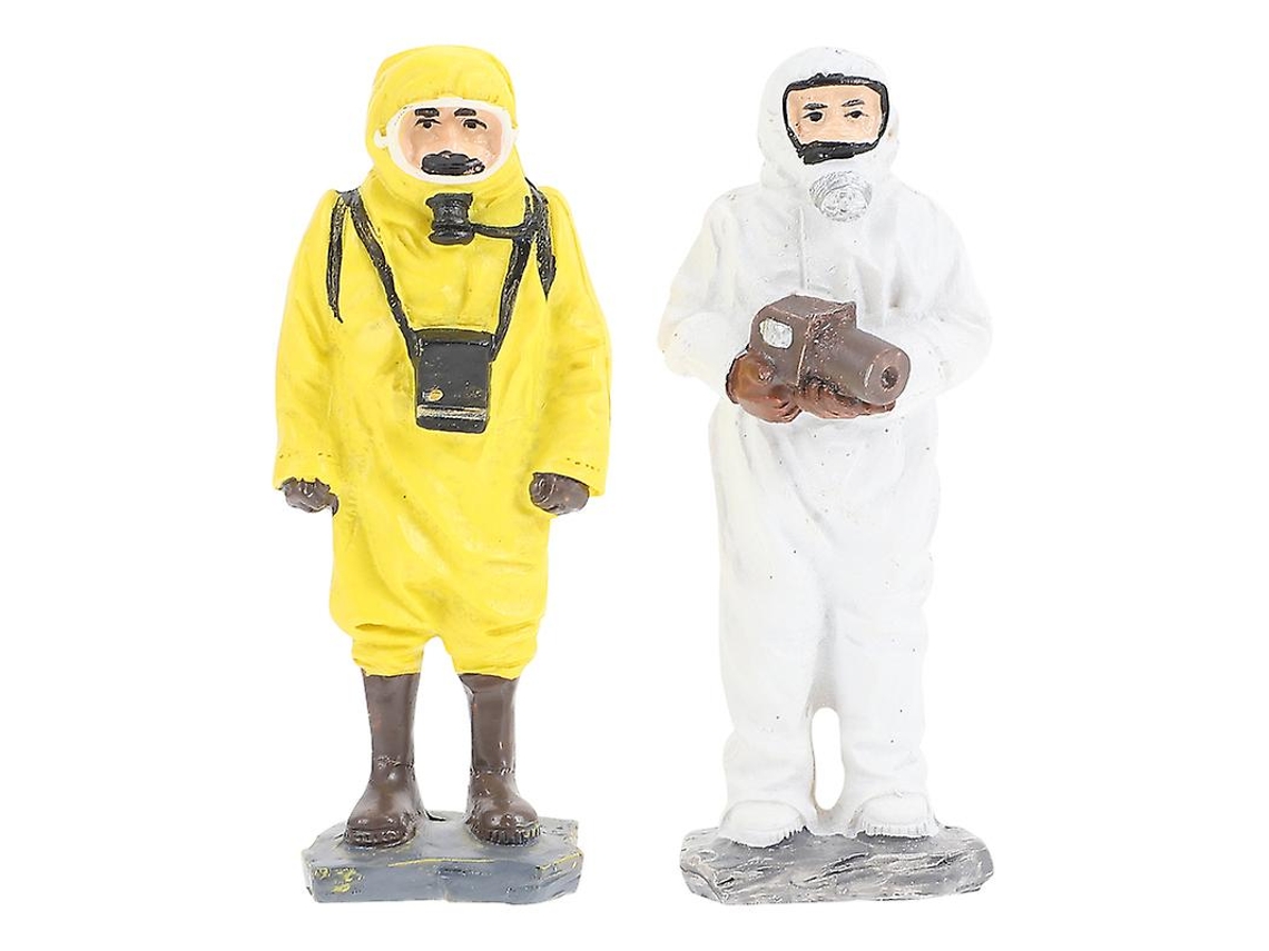 2Pcs Enfeites de Bombeiro Químico de Resina ALLINLESS
