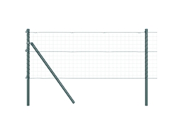 Conjunto 52 Poste De Cerca Vidaxl Verde Aço (80 Cm)
