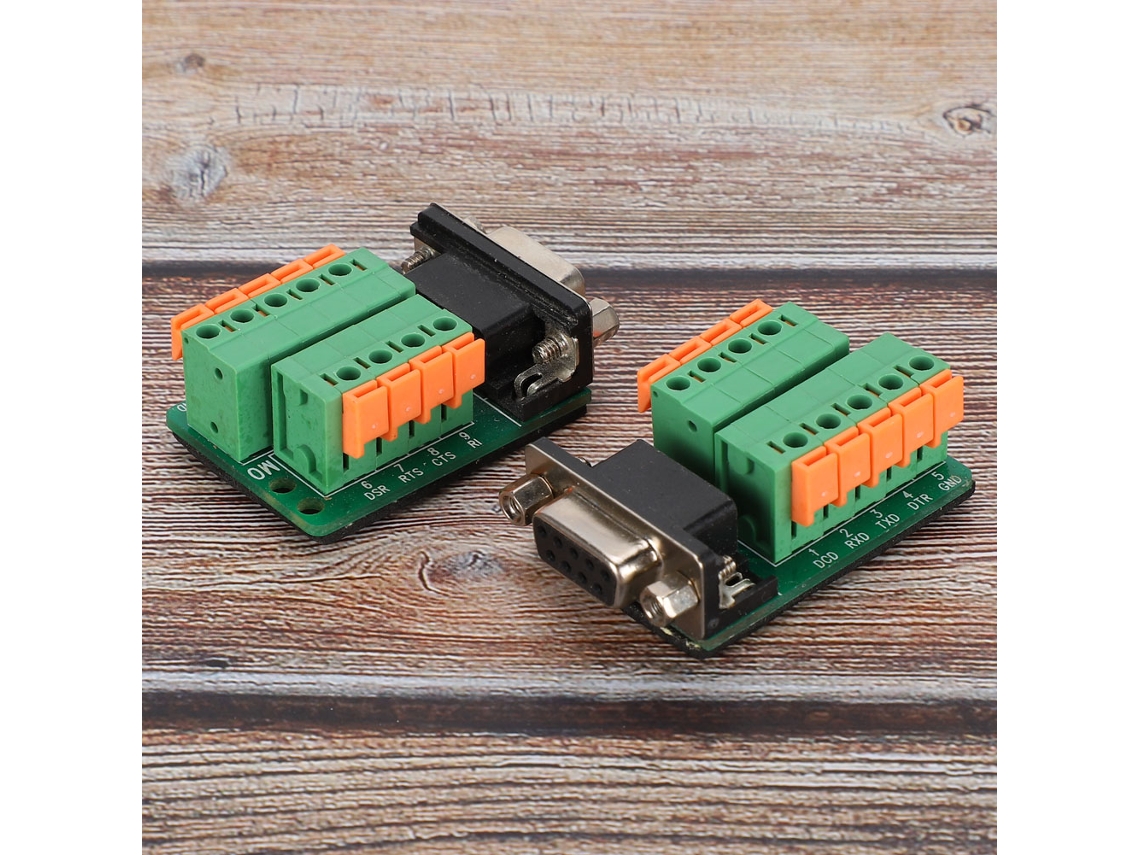 2 peças DB9 M0 01 conector adaptador de terminal fêmea de 9 pinos passo 5,0 mm