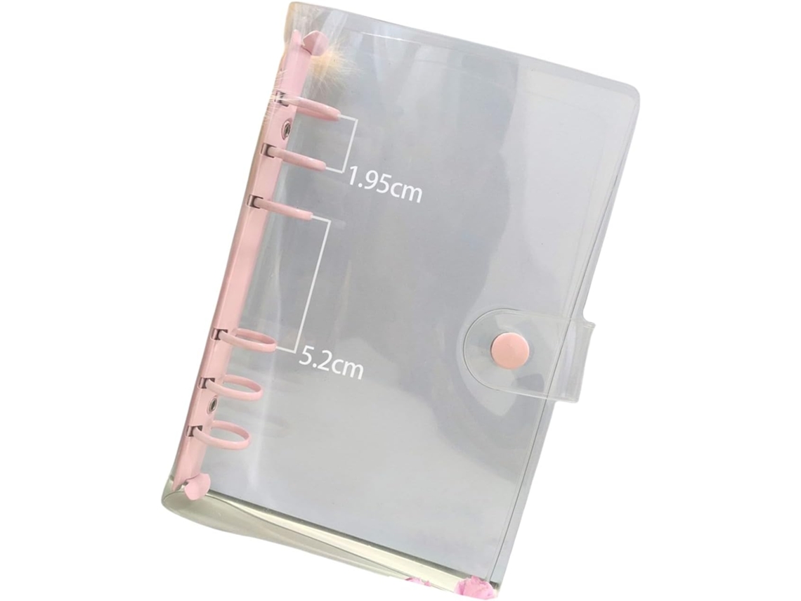 Pastas Transparentes para Cadernos, Estilo Fichário de 6 Argolas, Macias Com Fecho de Pressão, Pastas Transparentes