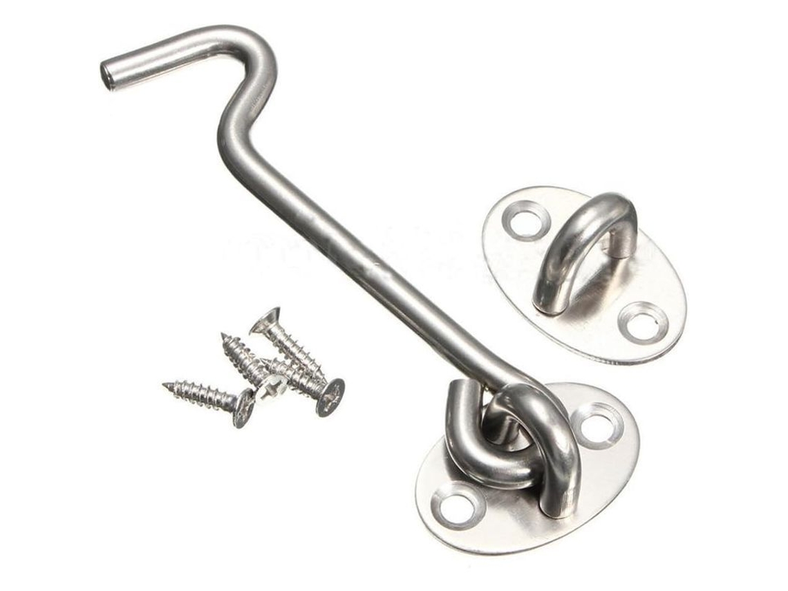 Pestillo De Acero Inoxidable Para Cobertizo Y Puerta - Pestillo Silencioso - 4 Piezas (100mm) Con Tornillos Incluidos