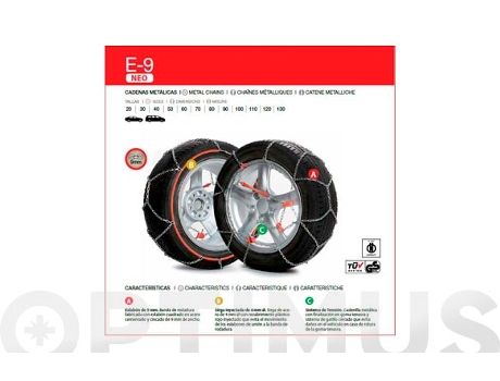 Correntes metálicas para neve E-9 Neo SNOVIT