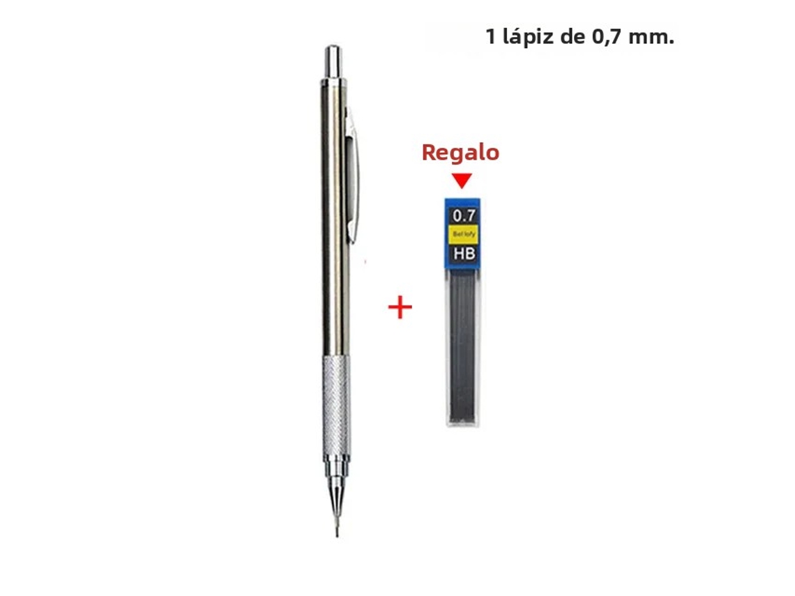 (0,7 Mm) Conjunto De Lapiseiras Metálicas, Adequadas Para Desenho E Esboço, Com Grafite.
