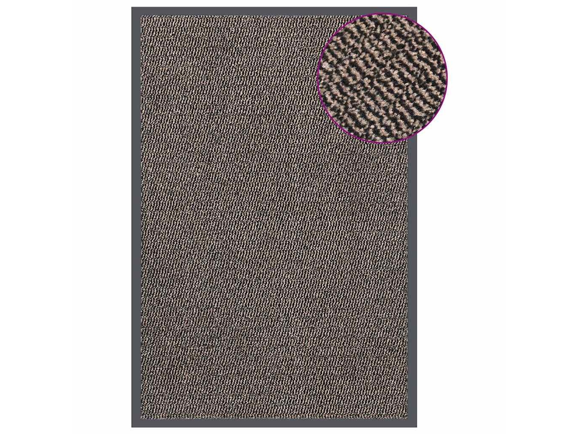 Vidaxl Tapete De Entrada Tufado 80x120 Cm Castanho-escuro