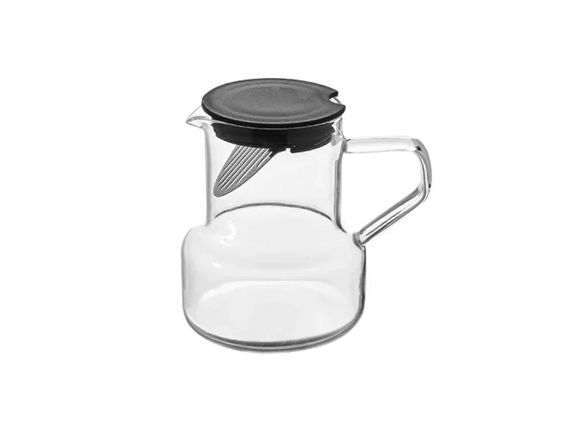 Jarra De Vidro Com Filtro De Chá Em Aço Inoxidável, 800ml, Resistente A Altas Temperaturas, Para Bebidas Quentes E Frias (preta)