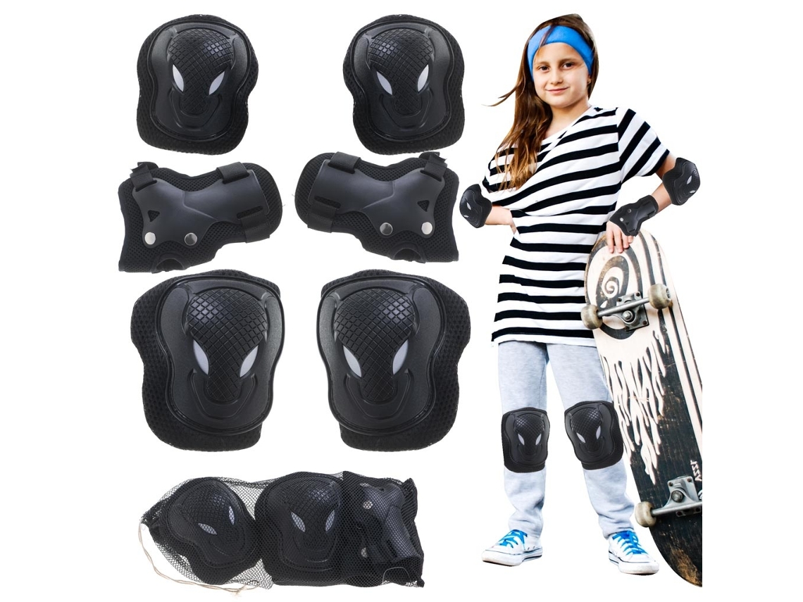 Conjunto de Proteção com Joelheiras e Protetores de Antebraço BRILVIBERA