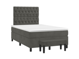 Box Spring Bed, Box Spring Beds Vidaxl Cinzeto Veludo (120 X 190 Cm)