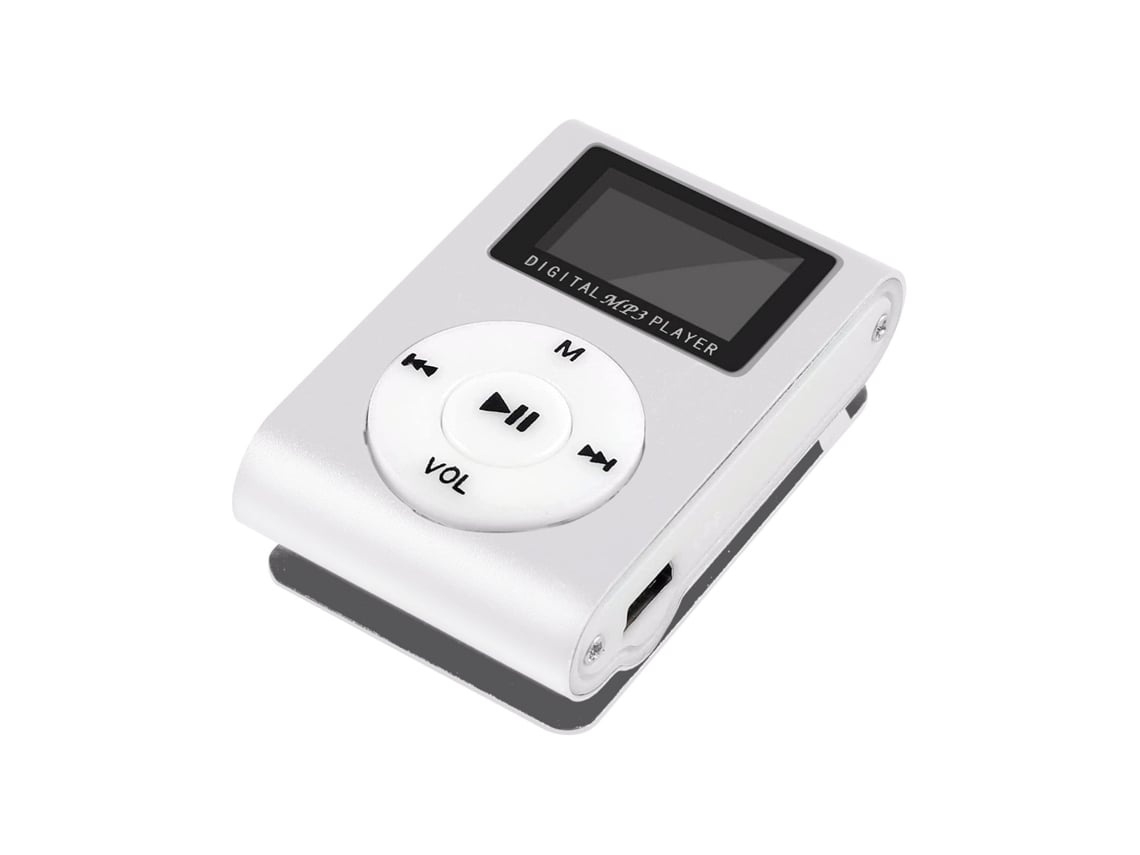Leitor Mp3 Lurelia Mini Usb Com Clipe, Ecrã Lcd, Rádio Fm E Microsd/tf, Prata